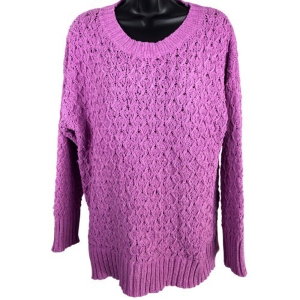 seven7 textured chenille sweater wild‎ orchard M